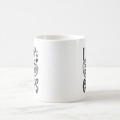 大きなカップが好き、かわいい紅茶とコーヒーの愛飲者 コーヒーマグカップ (中央)