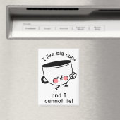 大きなカップが好き - ユーモアマグネット マグネット (インサイチュ (食洗機))