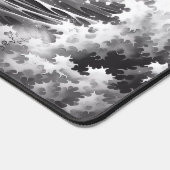 大きなカナガ素晴らしの白黒の波 デスクマット (コーナー)