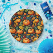 大きなカボチャと小さなカボチャの秋 ペーパープレート (パーティー)