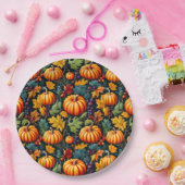 大きなカボチャと小さなカボチャの秋 ペーパープレート (パーティー)