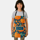 大きなカボチャのモザイクカラフルパタパーソナライズされたーン エプロン (インサイチュ)