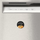 大きなカボチャを持つハッピーハローウィン マグネット (インサイチュ (食洗機))