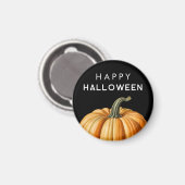大きなカボチャを持つハッピーハローウィン マグネット (正面/裏面)