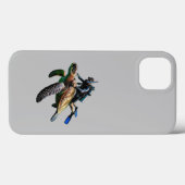 大きなカメURMで泳ぐスキューバダイビングダイバー Case-Mate iPhoneケース (裏面 (横))