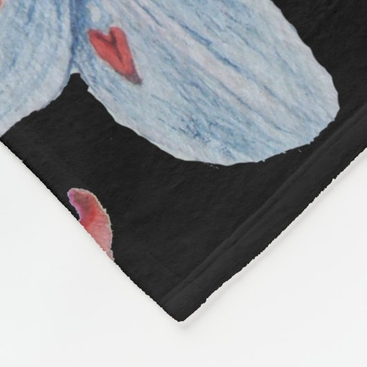 大きなカラフルはっきりしたの花フローラ フリースブランケット (角)