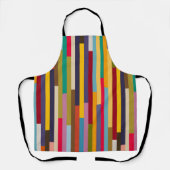 大きなカラフルストライプ エプロン (正面)