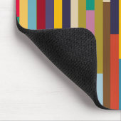 大きなカラフルストライプ マウスパッド (コーナー)