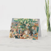 大きなカートゥーンのクリスマスツリー 子供用 カード (正面)