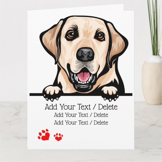 大きなカードパピーラブ サンキューカード (正面)