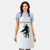 大きなカーニヴォーレエナジーオールオーバープリントエプロン エプロン (着用した状態)