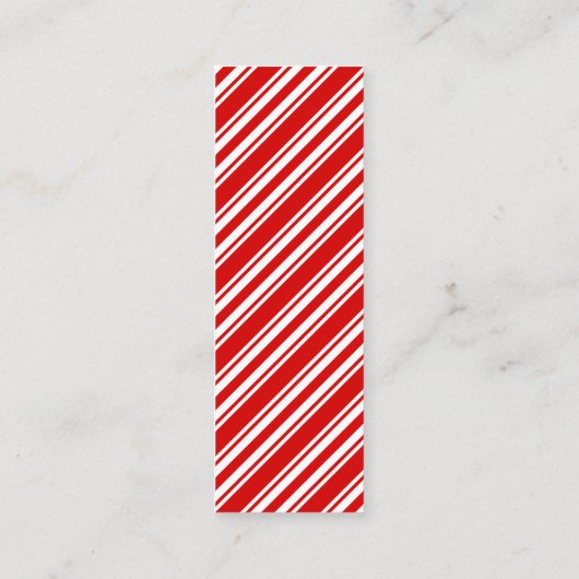 大きなキャンディストライプのーのブックマーク スキニー名刺 (裏面)