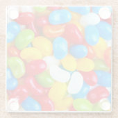 大きなキャンディゼリー豆の山 ガラスコースター (裏面)