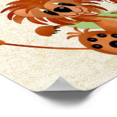 大きなキャンバスをパーソナライズするジャングルベビー ポスター (角)