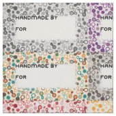 大きなキルトラベル – ペイズリーとギンガム ファブリック (見本)