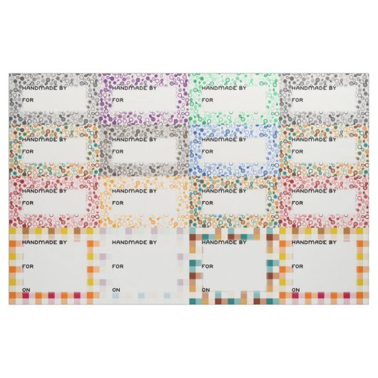 大きなキルトラベル – ペイズリーとギンガム ファブリック (ファットクウォーター)