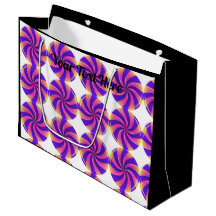 大きなギフトバッグ ブラックカラーテキストトートバッグ