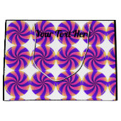 大きなギフトバッグ ブラックカラーテキスト トートバッグ ラージペーパーバッグ (正面)