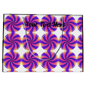 大きなギフトバッグ ブラックカラーテキスト トートバッグ ラージペーパーバッグ (裏面)