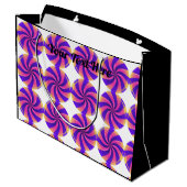 大きなギフトバッグ ブラックカラーテキスト トートバッグ ラージペーパーバッグ (裏面アングル)