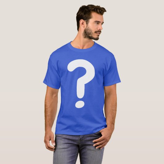 大きなクエスチョンマーク誰がゲームの衣装のシャツを推測 Tシャツ (正面フル)