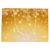 大きなクリスマスに一致する名前を追加金ゴールド抱き枕 ラージペーパーバッグ (裏面)