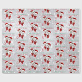 大きなクリスマスの願い小さなヤギキスシルバー ラッピングペーパー (フラット)