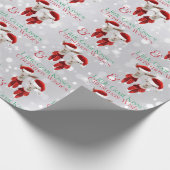 大きなクリスマスの願い小さなヤギキスシルバー ラッピングペーパー (角)