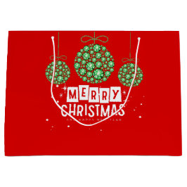 大きなクリスマスオーナメント抱き枕 ラージペーパーバッグ