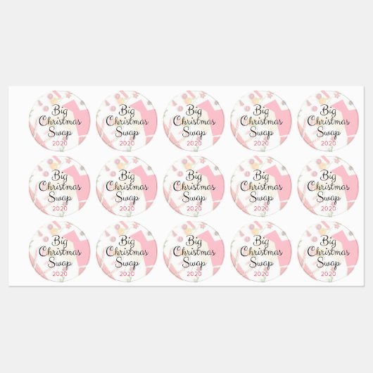 大きなクリスマススワップ封筒/カードシール ラベル (シート)