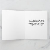 大きなクリスマスフォルダーカードファミリー サンキューカード (内部)