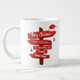 大きなクリスマスマグカップ ジャンボコーヒーマグカップ