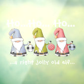 大きなクリスマス小人/格言とオーナメント ウィンドウサイン (シート3)