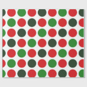 大きなクリスマス水玉模様包装紙 ラッピングペーパー (フラット)