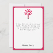 大きなクレヨンの木/先生鑑賞 サンキューカード (裏面)