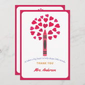 大きなクレヨンの木/先生鑑賞 サンキューカード (正面/裏面)