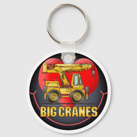 大きなクレーンのキーチェーンが大好き キーホルダー (正面)