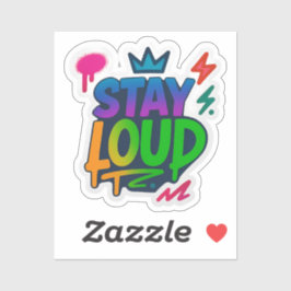 大きなグラフィティネオンのアートワークを残す シール