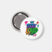 大きなグラフィティネオンのアートワークを残す マグネット (正面/裏面)