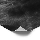 大きなグルーウィーキノコ – 白黒 ポスター (角)