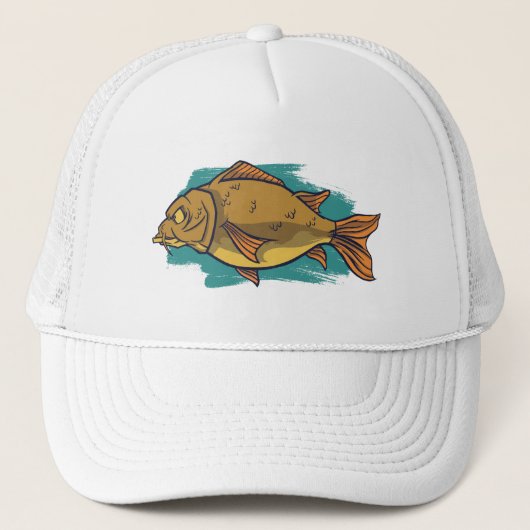 大きなコイの魚 キャップ (正面)