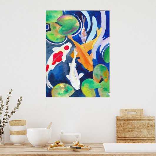 大きなコイ池 ポスター (キッチン)