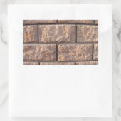 大きなコンクリートブロックの壁の断片 長方形シール (バッグ)