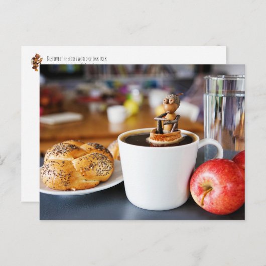 大きなコーヒーが欲しい!交差おもしろい後 ポストカード (正面/裏面)