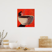 大きなコーヒーを飲むプリント ポスター (キッチン)