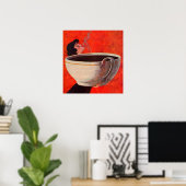 大きなコーヒーを飲むプリント ポスター (ホームオフィス)