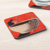 大きなコーヒーを飲む人 コースター (左側)