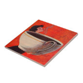 大きなコーヒーを飲む人 タイル (側面)