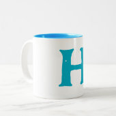 大きなコーヒーカップ ツートーンマグカップ (正面左)