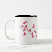 大きなコーヒーマグ開花 ツートーンマグカップ (左)